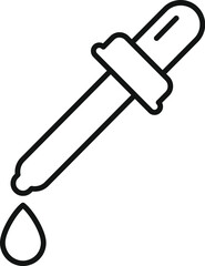 Poster - Simple vector icon of a pipette dropper dispensing a single drop of liquid