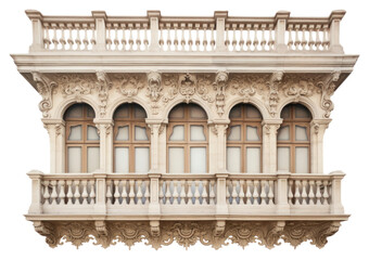 Poster - PNG Ornate historical architectural balcony design