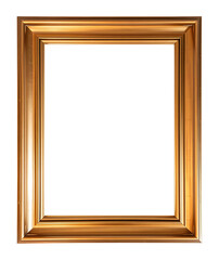 Wall Mural - Bronze photo frame isolated on transparent background
