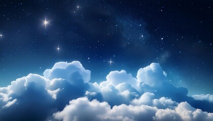 Wall Mural - clouds and the night sky