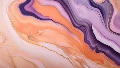 Wall Mural - abstract peach and purple marble texture