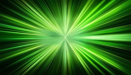 Wall Mural - illustration of light ray stripe line with green light speed motion background