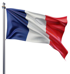 PNG French flag waving high