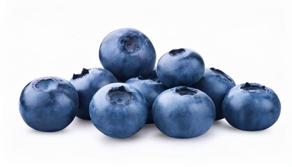 Wall Mural - group of fresh blueberries isolated