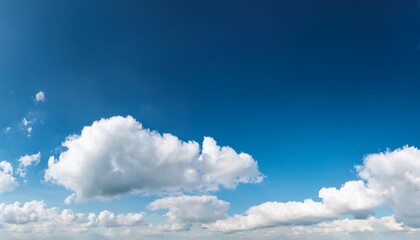 Wall Mural - panorama of blue sky with white clouds as background or texture