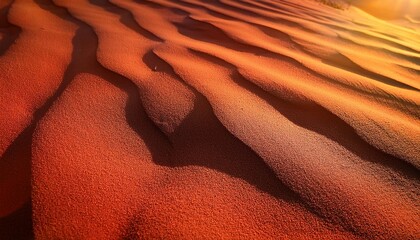 red sand texture was crafted at sunset generative ai