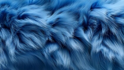 Canvas Print - blue faux artificial fur texture