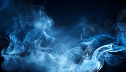 Wall Mural - blue smoke dramatic light background