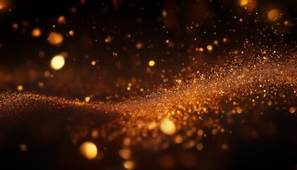 orange gold glow dust particles flowing