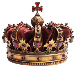 Sticker - PNG Elegant royal crown with jewels