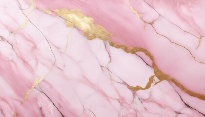 Wall Mural - elegant pink marble with gold veins luxury design texture