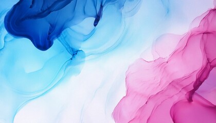 Wall Mural - blue and pink background gradient ink effect for hero sections and websites