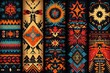 © Onzdemia - Traditional Native American patterns, cultural element, rich colors, isolated on white background