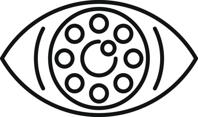 Poster - This icon represents a bionic eye, symbolizing enhanced vision and technological advancement in healthcare