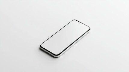 Aufkleber - White Smartphone with Black Bezel on White Background