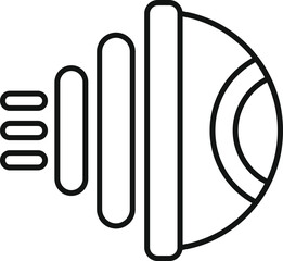 Poster - This icon represents the concept of eye scanning technology with data flowing into the pupil