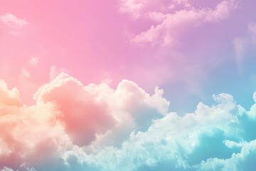 A colorful sky with clouds of different colors, generative ai image