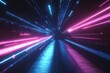© dendyh7 - Abstract motion speed glowing effect background created with Generative AI