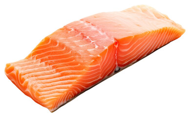 Wall Mural - PNG Fresh salmon fillet on white