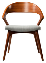 PNG Modern wooden chair with cushion