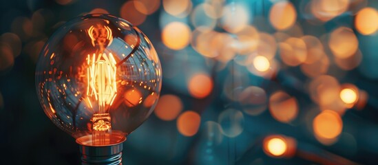 Wall Mural - a close up of the connection point of a light bulb