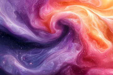Poster - a dynamic animation of swirling colors that blend into intricate patterns, capturing attention and c
