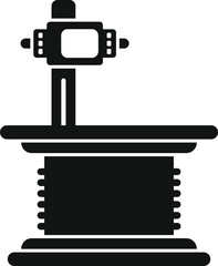 Poster - This icon represents a magnetic resonance imaging machine conducting a medical scan, often used in hospitals and clinics