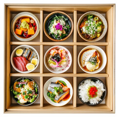 Canvas Print - PNG Colorful Japanese cuisine in bento.