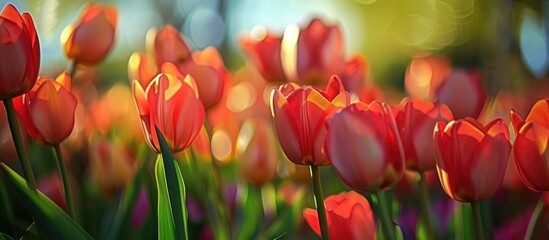 Poster - Beautiful Tulips In The Garden