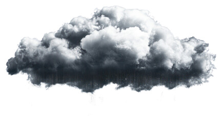 Sticker - PNG Dark cloud raining digitally illustrated