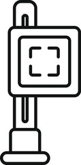 Poster - Simple icon of a parking machine accepting contactless payment using nfc technology