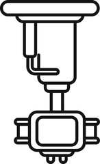 Poster - Medical lamp hanging from the ceiling in surgery room icon outline vector