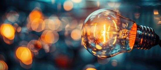 Wall Mural - a close up of the connection point of a light bulb