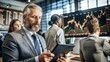 © Photo zone - Stock Market Chart Trading Analysis Investments Financial, Stock Exchange, Technical Price Chart and Indicator, Red and Green Candles on Blue Screen. Stock trading is an upward trend.