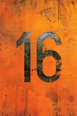 Poster - A clear image of a street sign featuring the number 16, great for use in urban or city-themed designs