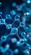 © Another vision - Close-Up of Molecular Structure in Blue