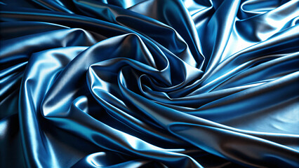 Canvas Print - A realistic image of a luxurious silk fabric with detailed folds and light reflections