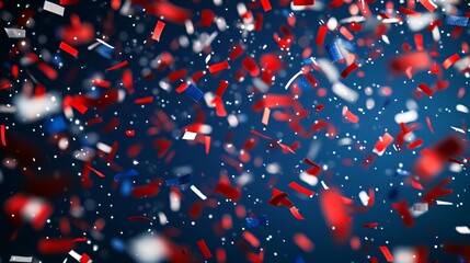 Festive American background with confetti