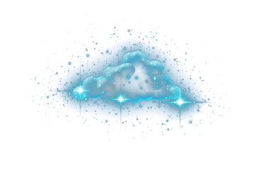 Wall Mural - PNG Cloud icon shape sparkle light glitter backgrounds outdoors nature.