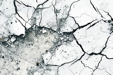 Poster - A close-up view of a crack in the ground, suitable for use in stories about natural disasters or environmental issues
