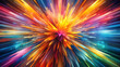 © Irina - Vibrant explosion of colors with dynamic light effects, energetic atmosphere, abstract design, copy space