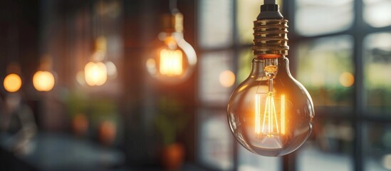 Wall Mural - a close up of the connection point of a light bulb