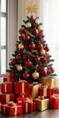 Wall Mural - Festive Christmas tree