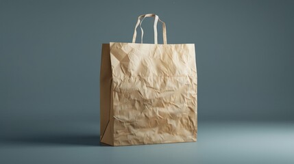 Aufkleber - A brown paper bag sitting on a table, ready for use or storage