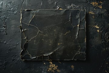 Poster - A small black marble sits on a flat surface, providing a striking centerpiece