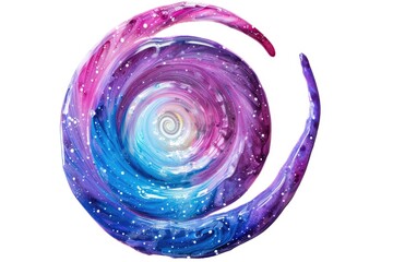 Poster - A colorful spiral shape filled with twinkling stars