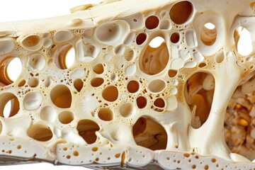 Poster - A detailed image of a bone with visible holes, potentially used for medical or educational purposes