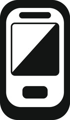 Canvas Print - Simple icon of a mobile phone with a blank screen, suitable for various technology and communication concepts