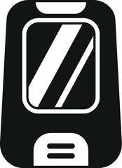Poster - black silhouette of a portable glucometer for measuring blood glucose levels, an essential tool for 