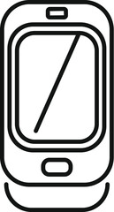 Poster - Smartphone with blank screen line icon, mobile phone outline vector sign, linear style pictogram isolated on white